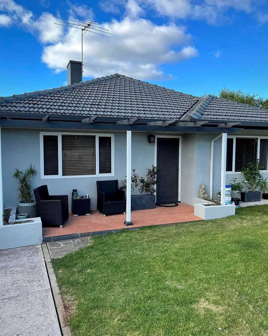 Brick Adelaide home with a freshly coated roof
